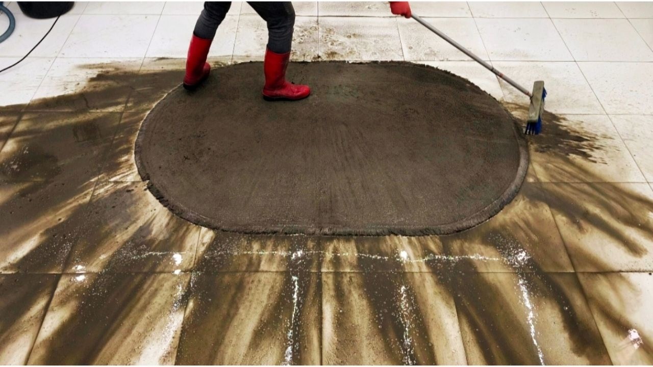 Full + Full Slime Covered Round Carpet Cleaning – Satisfying ASMR