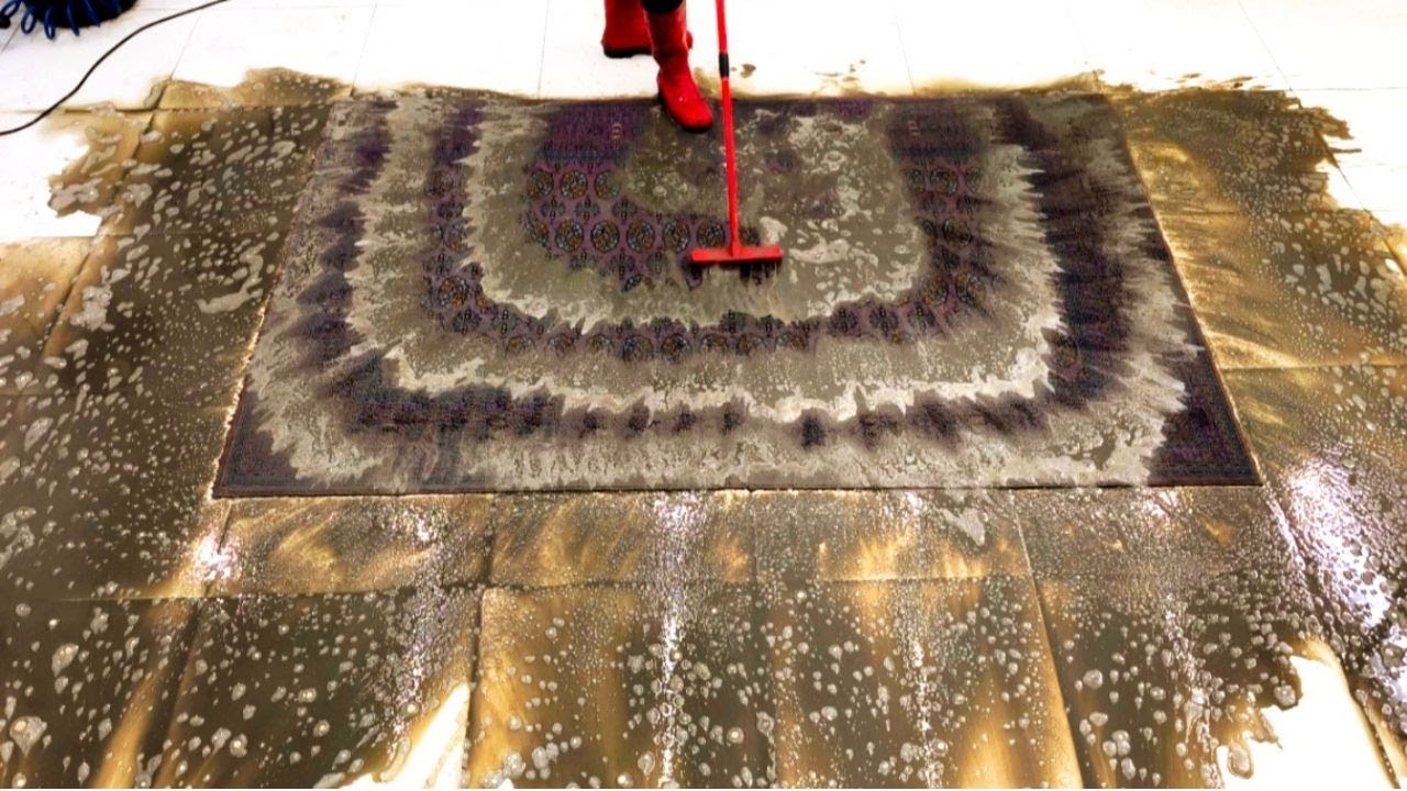 Extremely Dirty Old Purple Carpet Cleaning – Satisfying ASMR