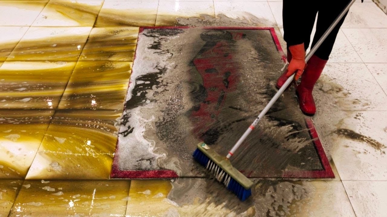 Yellowish, Terribly Smelling Dirty Carpet Cleaning – Satisfying ASMR Thumbnail