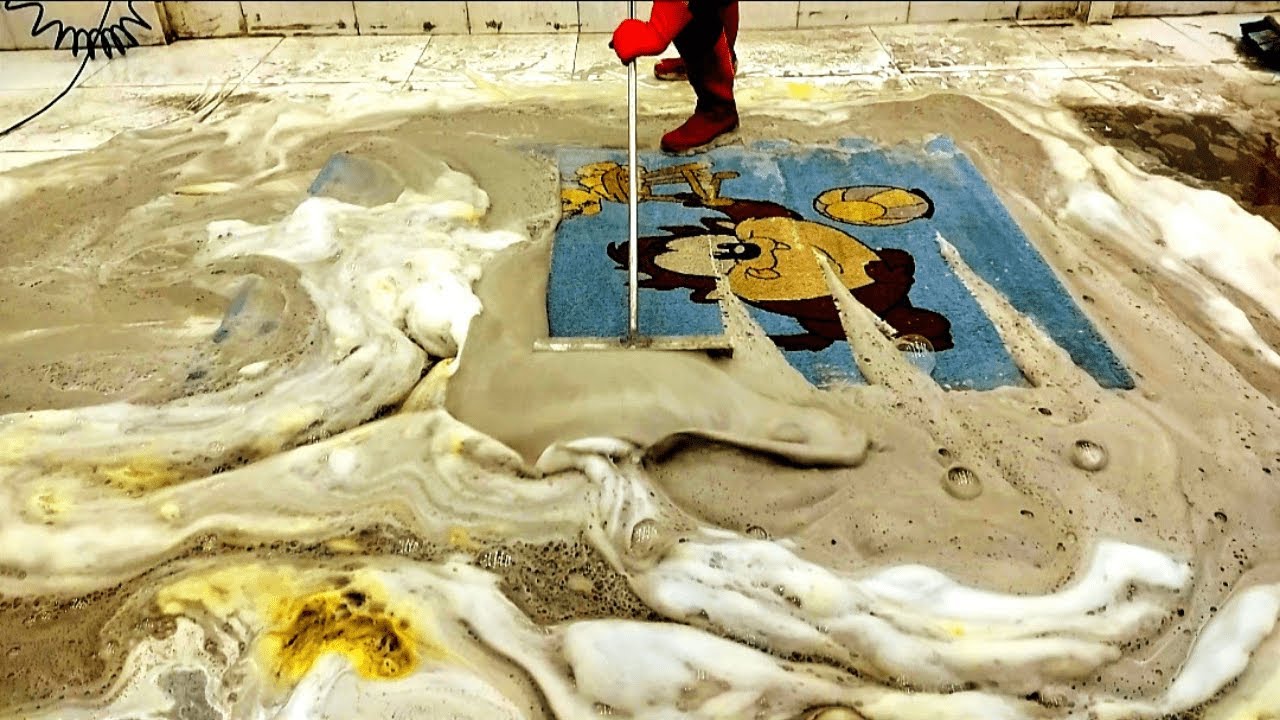 Big Foam Horrible Dirty Carpet Cleaning – Satisfying ASMR