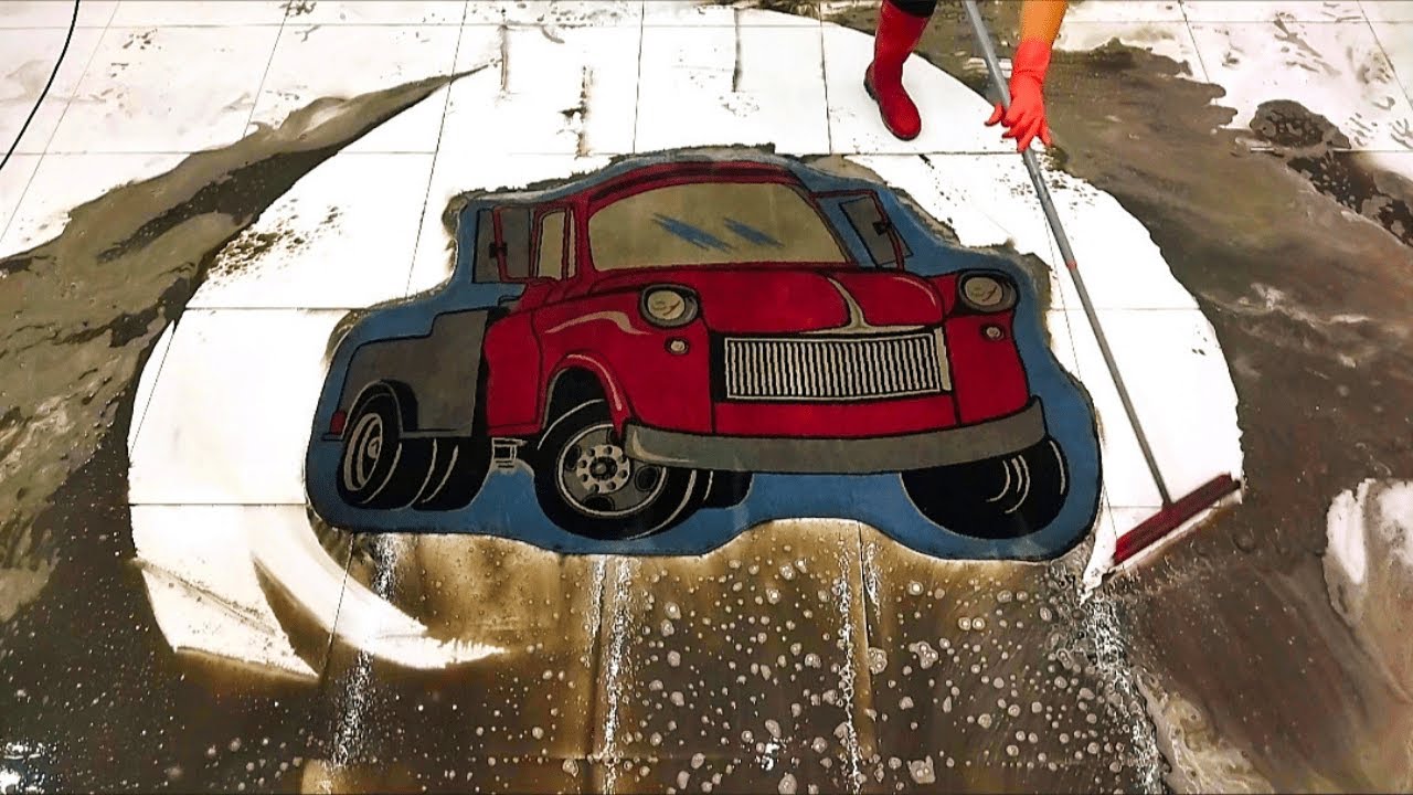 Monster Truck Has Become Invisible Due to Dirt – Satisfying Carpet Cleaning ASMR