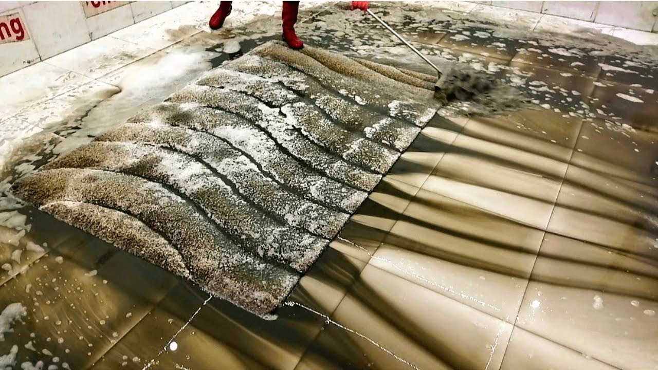 Astounding Dark Green Dirt Is Constantly Flowing – Satisfying Carpet Cleaning ASMR Thumbnail