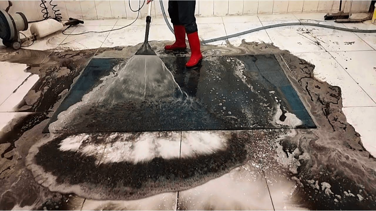 Journey from a Pitch Dark Dirty Carpet to a New Carpet – Satisfying Cleaning ASMR