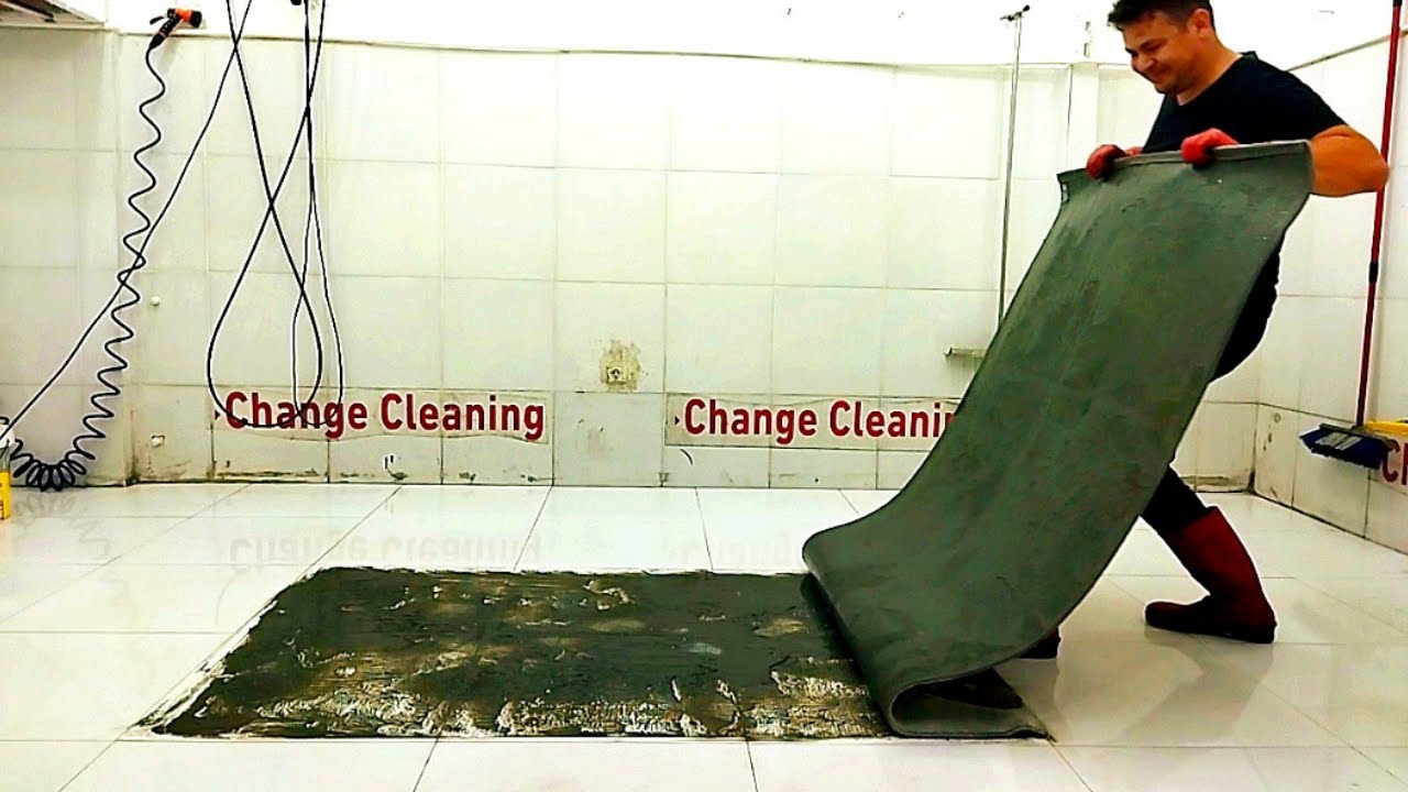 Dirty Carpet Covered with Moss – It Smells Bad – Cleaning ASMR