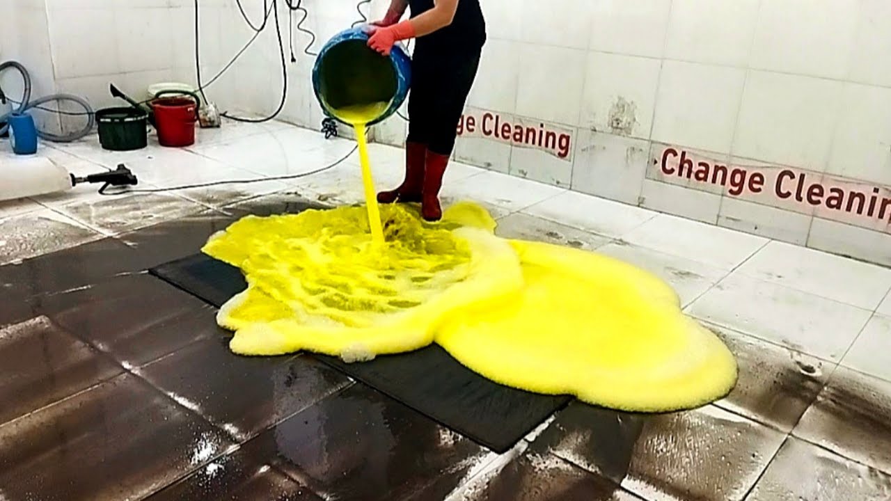 Ruined Slime Covered Carpet Cleaned After Long Wash! – Satisfying ASMR