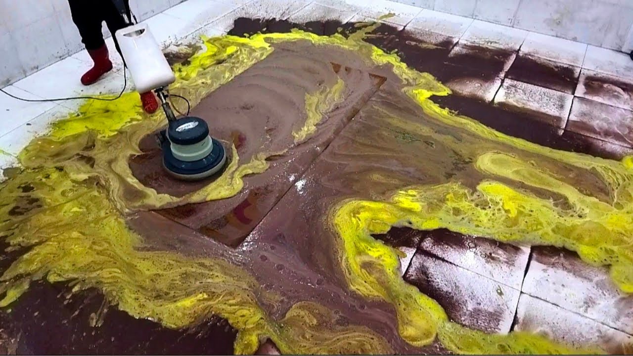 Sticky Wet Dirty Old Carpet Cleaning – Satisfying Rug Washing ASMR